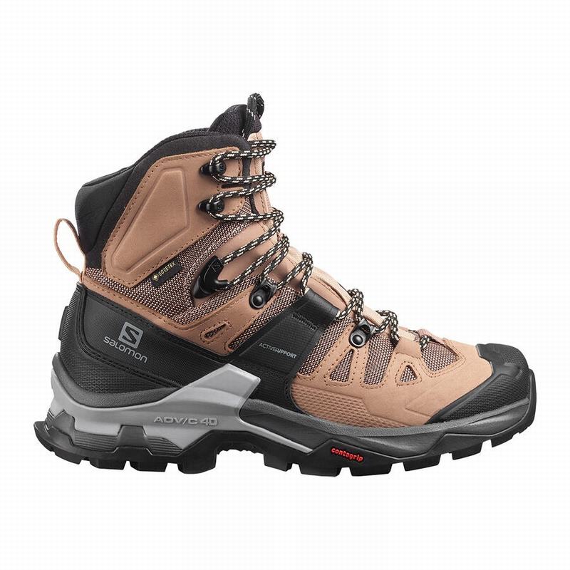 SALOMON UK QUEST 4 GORE-TEX - Womens Hiking Boots Brown/Black,QLDS29806